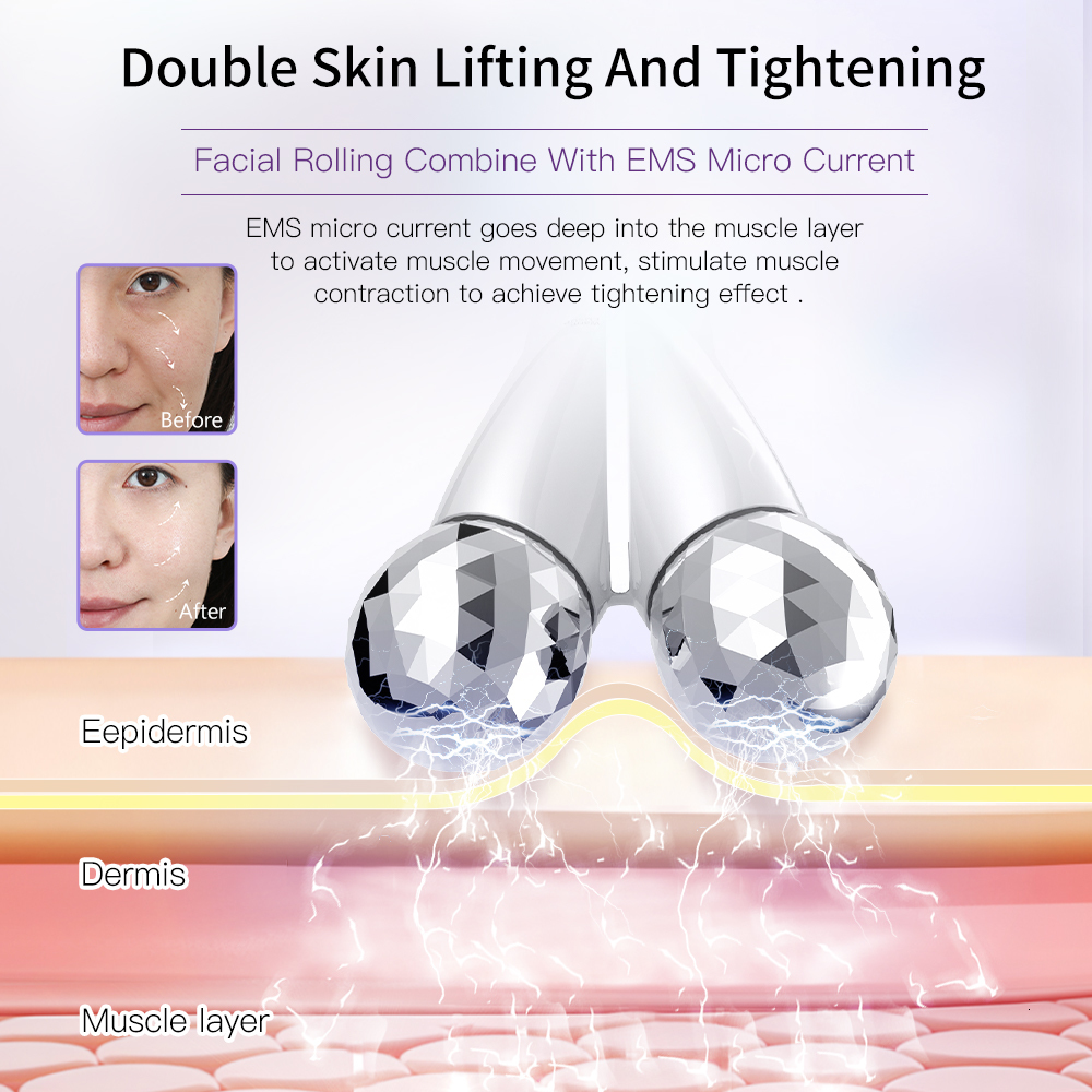 Face Care Devices ANLAN EMS Face Roller Electric V Face Massagers Microcurrent Face Lift Beauty Machine Slimmer Double Chin Massage Skin Care Tool 230