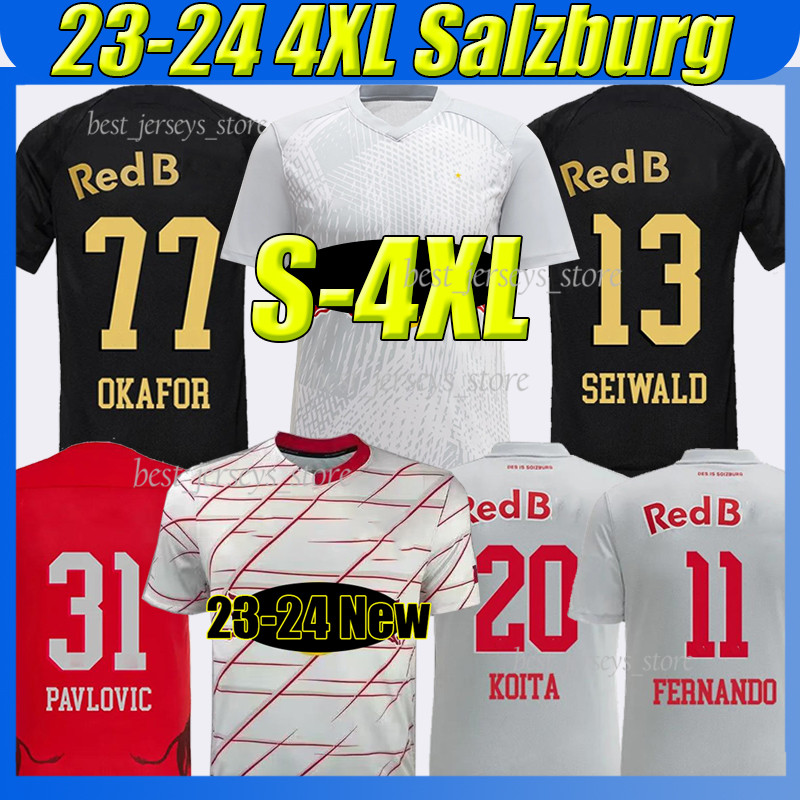 4XL 2023 2024 Salzburg Fourth Soccer Jerseys Home Away FERNANDO PAVLOVIC OKAFOR DEDIC SOLET ADAMU KJAERGAARD CAPALDO 4Th Red men Football Shirts fans player version, Saercibao hongniu 22-23 away
4XL 2023 2024 Salzburg Fourth Soccer Jerseys Home Away FERNANDO PAVLOVIC OKAFOR DEDIC SOLET ADAMU KJAERGAARD CAPALDO 4Th Red men Football Shirts fans player version, Saercibao hongniu 22-23 away