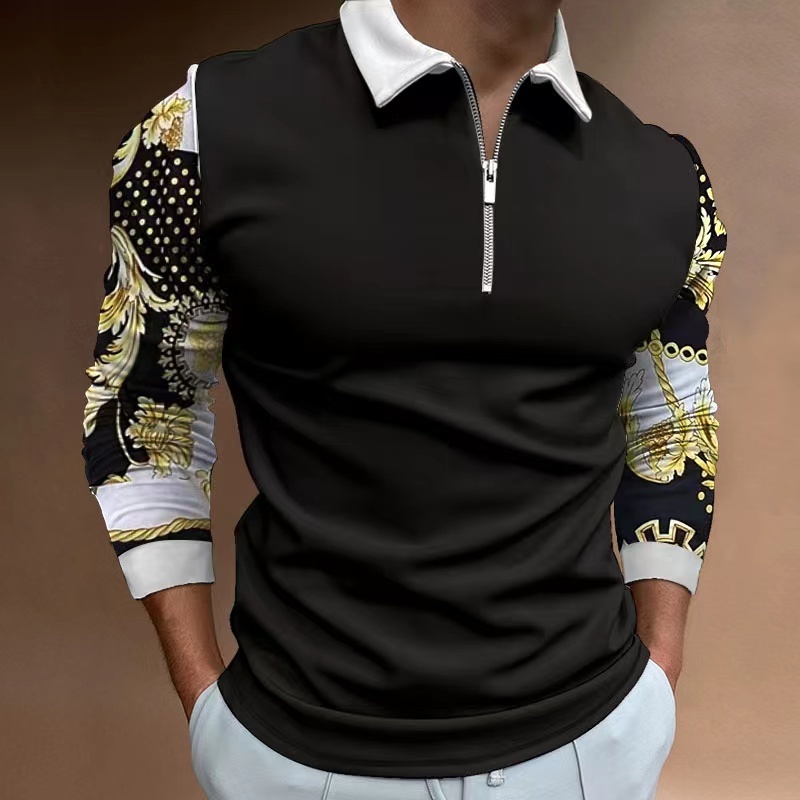 Men s Polos Autumn African Print Long Sleeve Polo Shirt casual retro ethnic clothing in European size S 3XL 230718
