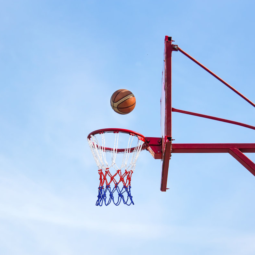 Balls 123pcs Replacement Basketball Net Durable Outdoor Sports Nylon Thread Basketball Hoop Mesh Net Backboard Rim Ball Pum 12 Loops 230717
