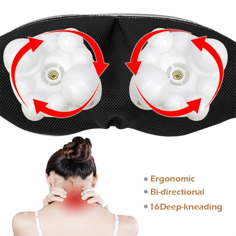 Massaging Neck Pillowws U Shape Electrical Shiatsu Massage Shawl Back Neck Shoulder Body Massager Device Infrared Heated Kneading CarHome Massage Shaw