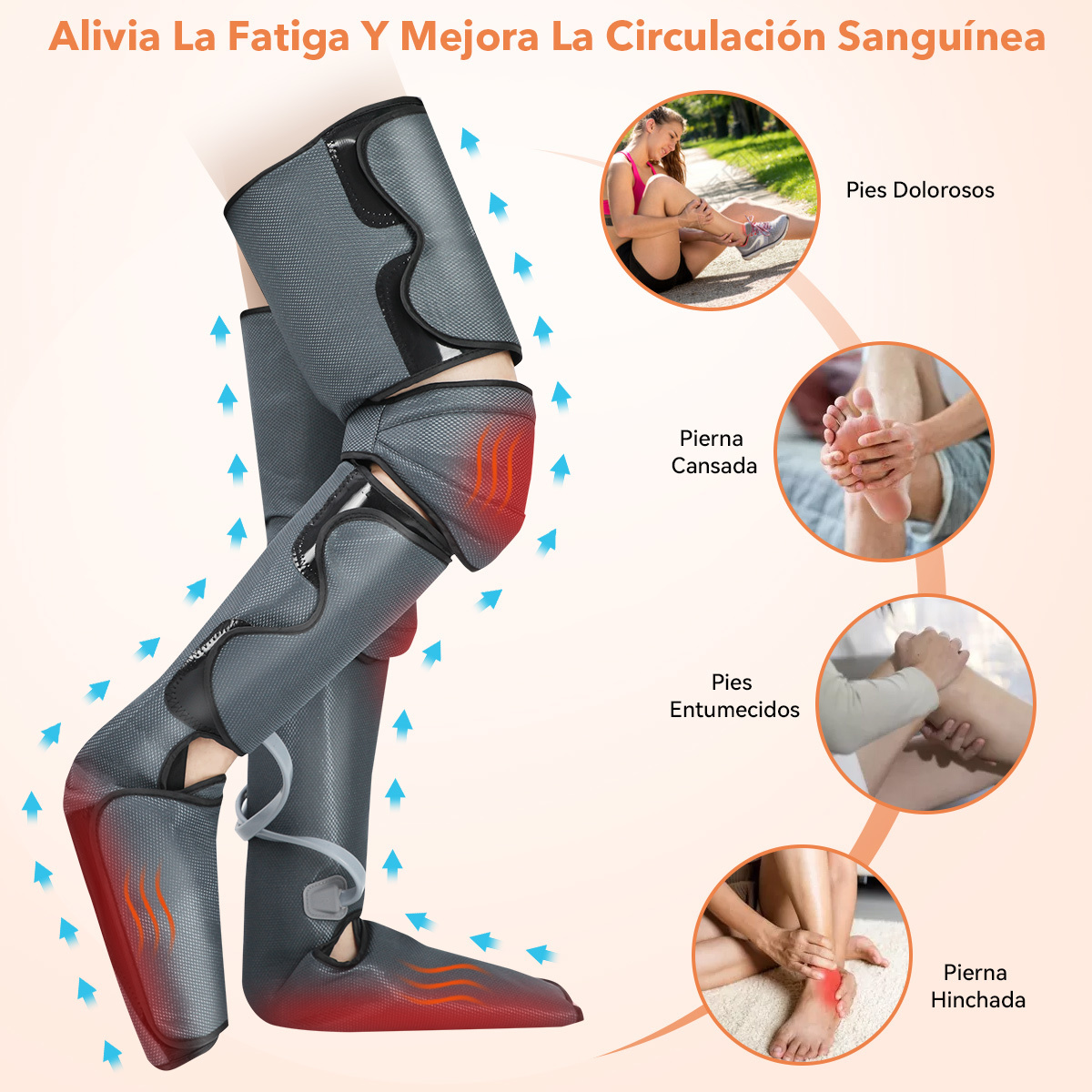 Leg Massagers Compression Foot Leg Massager Air Compression Massager with Heat Gifts for Family Friends Colleagues Help with Edema Varicose 230808