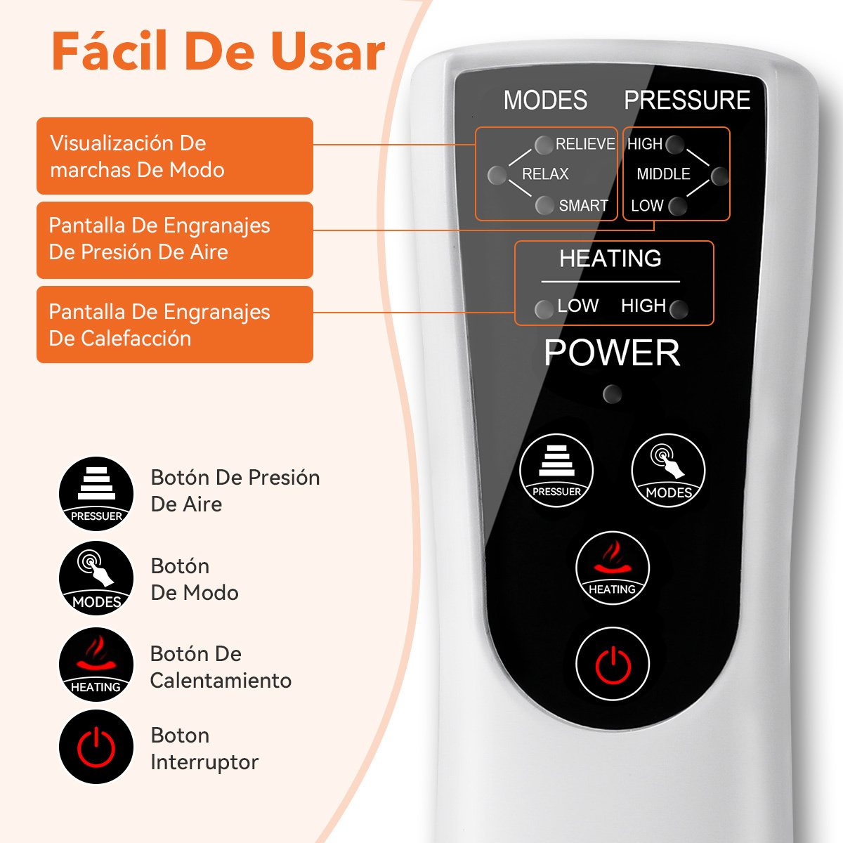 Leg Massagers Compression Foot Leg Massager Air Compression Massager with Heat Gifts for Family Friends Colleagues Help with Edema Varicose 230808