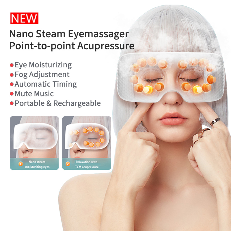 Eye Massager Smart Nano Steam Eye Massager Eye Care Instrument Atomizing Eye Massager Point Acupressure Massager Relieve Fatigue Dark Circles 230718