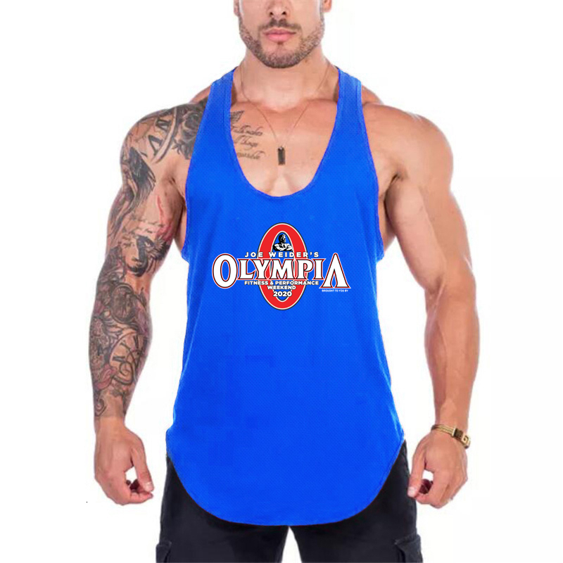 Muscle Men's Tank Tops Guys Workout Gym Clothing Bodybuilding Mesh Tank Top Men Singlets Fashion Sleeveless Fitness Quick-Drying Stretch Vest 2