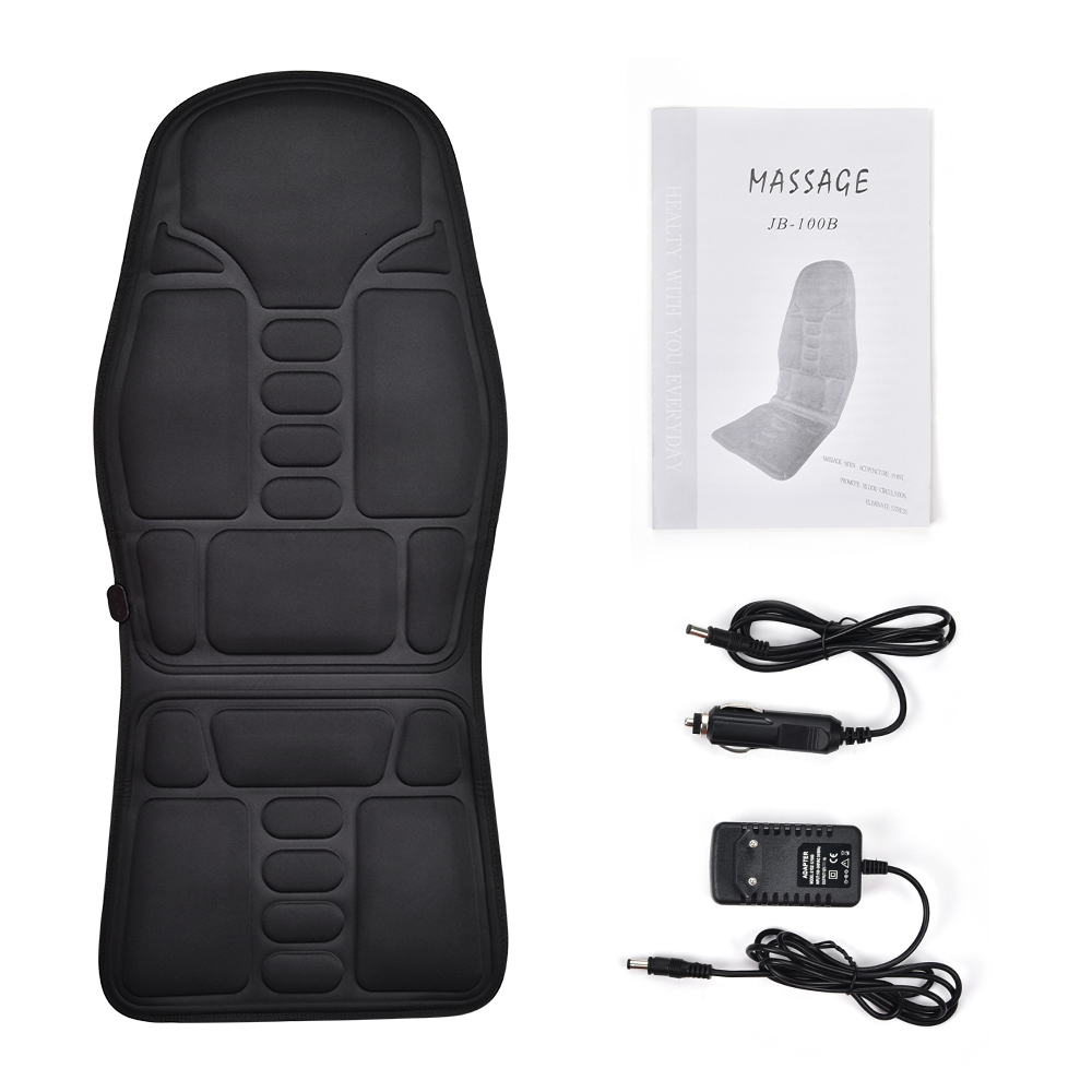 Massaging Neck Pillowws Electric Heating Vibrating Back Massager Portable Massaging Chair Cussion Seat Pad For Car Home Office Lumbar Neck Mattress Pa