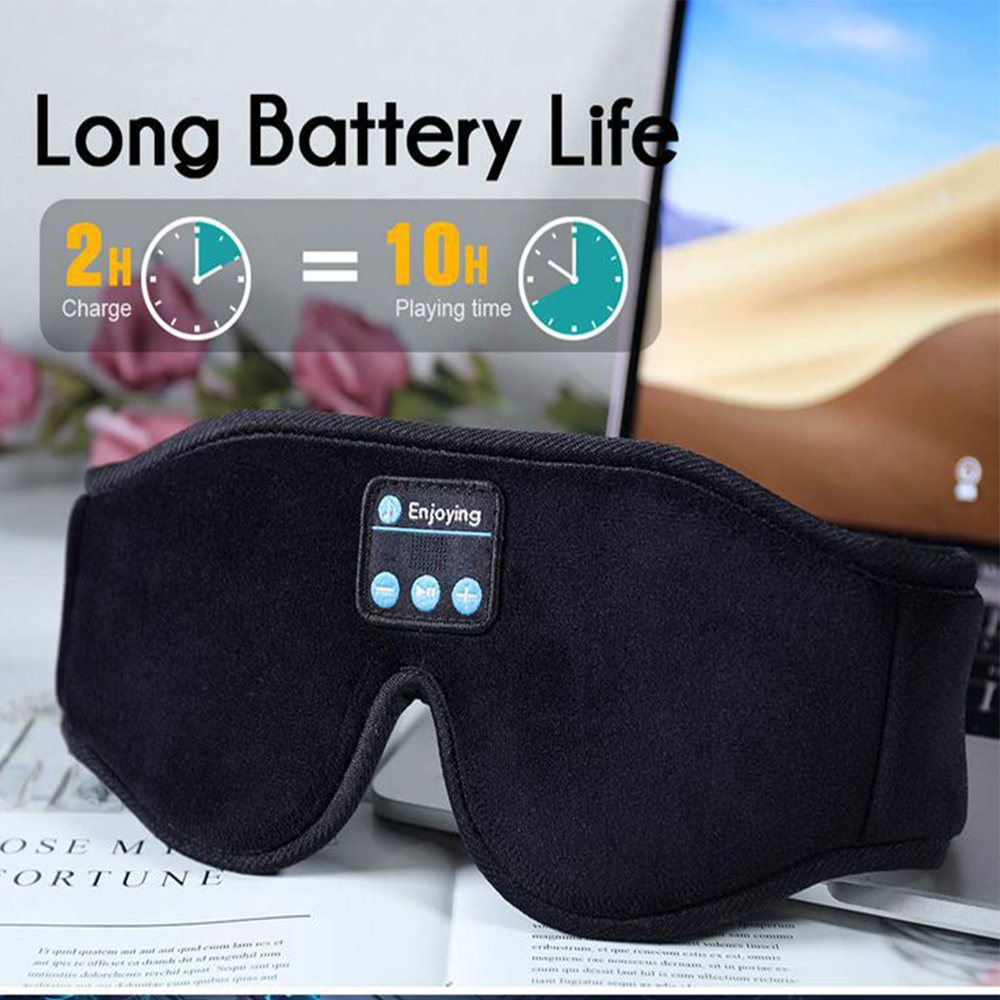 Eye Massager Mask For Sleep Headphones Bluetooth 3D Eye Mask Music Play Sleeping Headphones with Built-in HD Speaker 230718