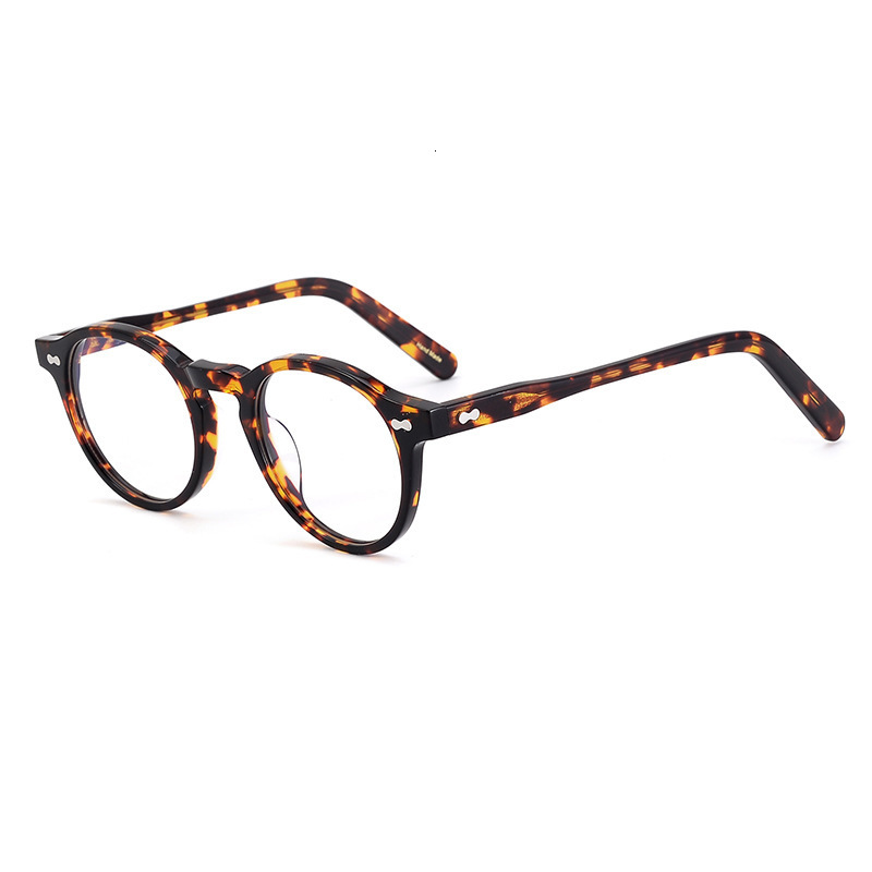 Sunglasses Frames Japanese tortoiseshell plate small square glasses with lightweight thin edge frames for men and women with high myopia and large fac