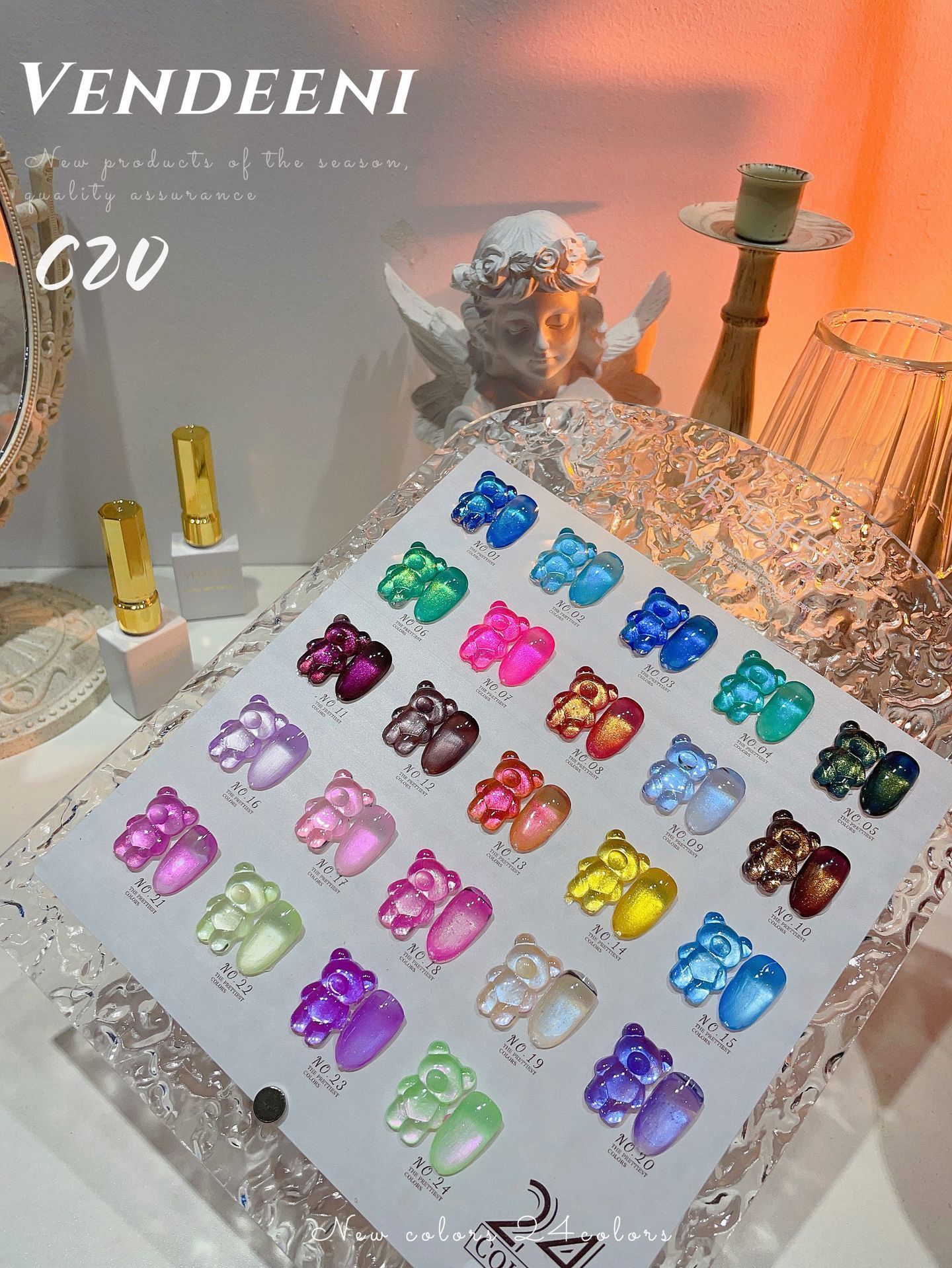 Nail Polish 24 Candy colors Art Mother Of Pearl Texture Thread P otherapy Gel Pearlescent Fine Glitter 230718