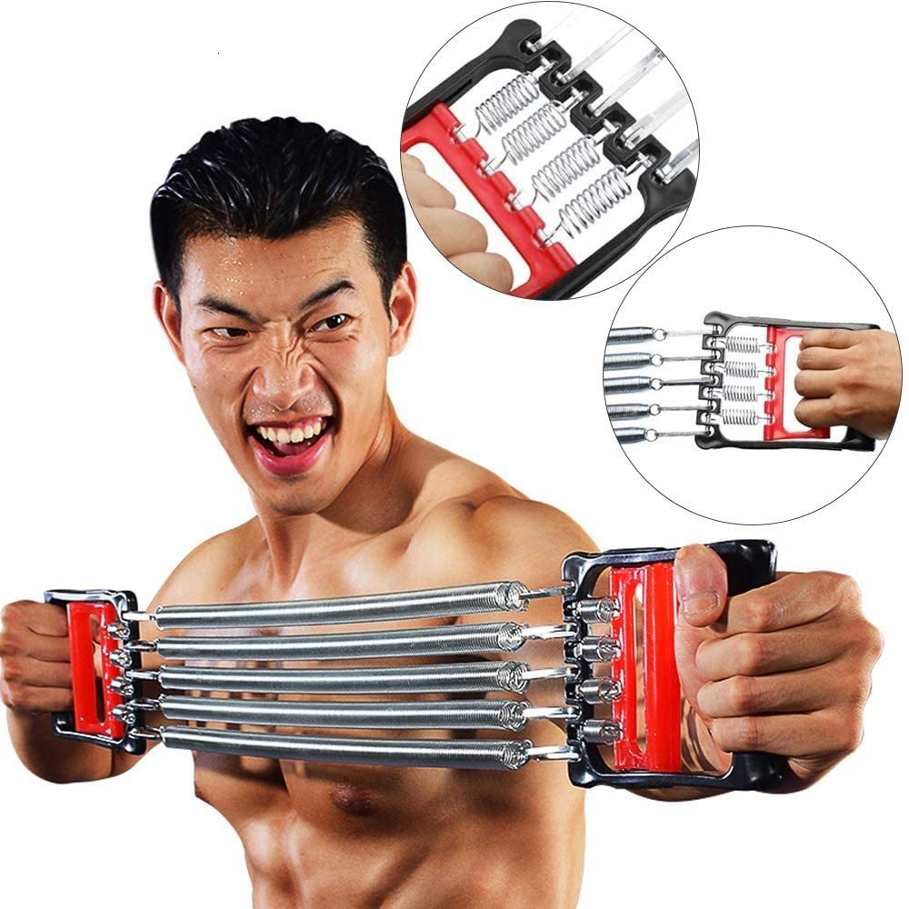Hand Grippers Chest Expander Hand Gripper 5 Springs Muscle Pulling Strength Exerciser Fitness Multi Function Pull Expander 230717