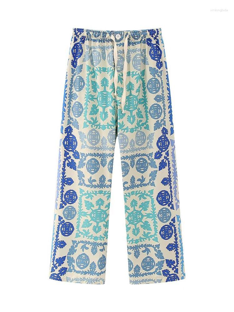 Women's Pants Women Fashion Printed Drawstring Straight Vintage High Elastic Waist Female Chic Lady Trousers, Print
Women's Pants Women Fashion Printed Drawstring Straight Vintage High Elastic Waist Female Chic Lady Trousers, Print