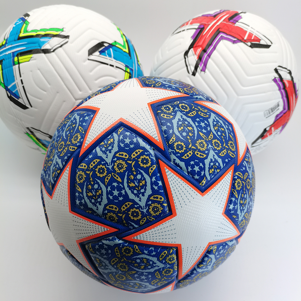 Balls Seamless Size 4 5 Soccer Football Premier Quality Match Training Balls PU Material Sports League Kids Adults Soccer Football 230717