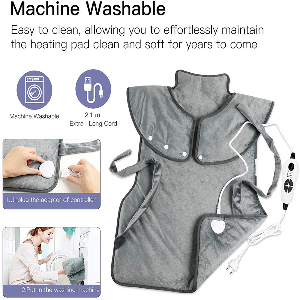 Massaging Neck Pillowws U Shape Electrical Shiatsu Back Neck Shoulder Body Massager Infrared Heating Pad Ultra-Soft Kneading CarHome Massage Shawl 230