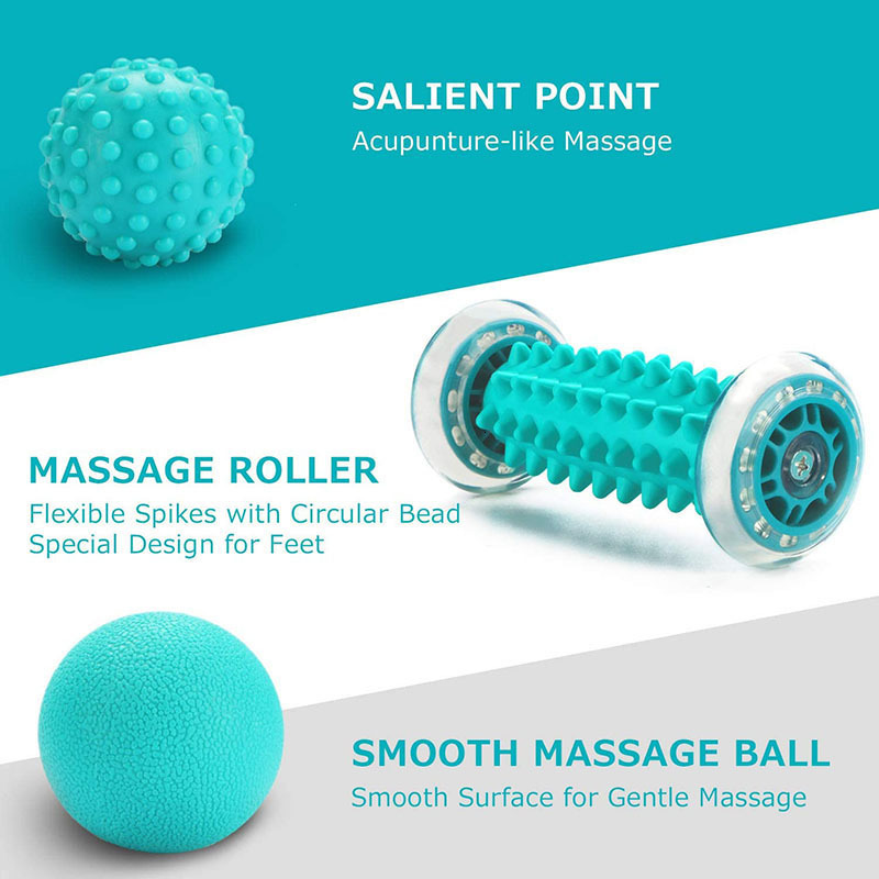 Foot Massager Foot Massager Massage Roller Balls Kit Yoga Sport Fitness Ball For Hand Leg Back Pain Therapy Deep Tissue Trigger Point Recovery 230718