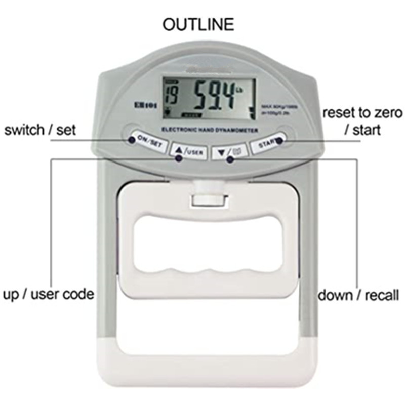 Hand Grips Digital Electronic Hand Dynamometer Grip Strength Measurement Meter Auto Hand Grip Power 200 Lbs 90 Kgs Sports Tools for Hands 230717