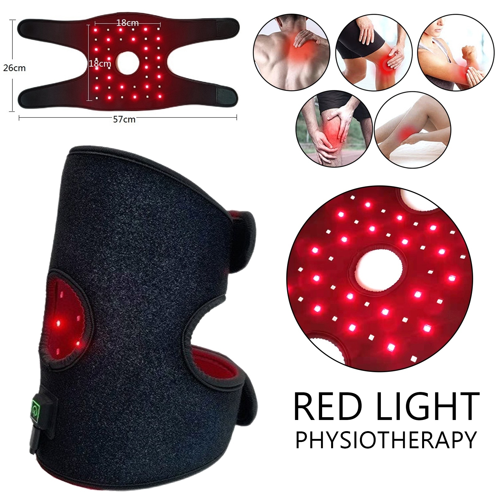 Head Massager LED Knee Light Therapy Pad for Body Relax Pain Relieve Red Heating Portable Household Brace Health Care 230718