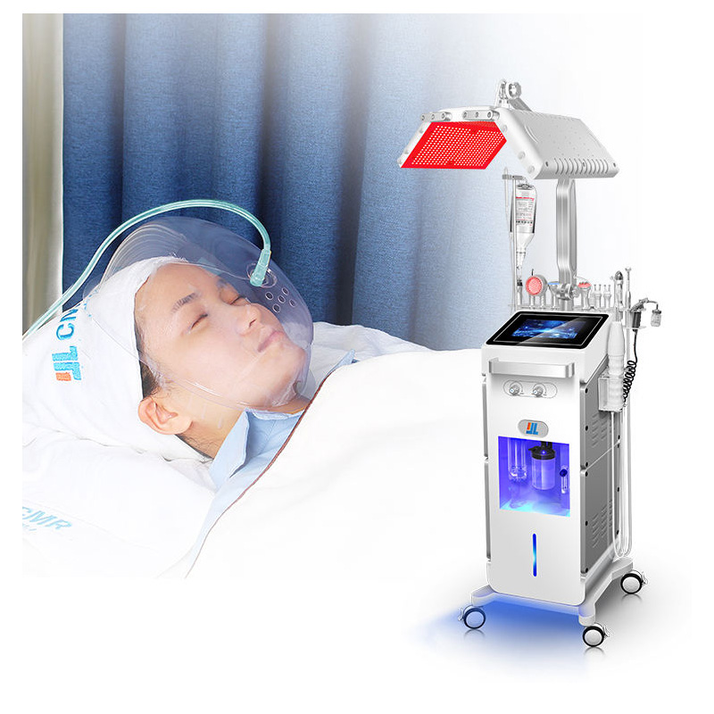Multifunction 14 In 1 Dermabrasion Micro Current Lifting Oxygen Jet Peel PDT LED Light Therapy Face Machine Skin Care Deep Cleaning Beauty Salon