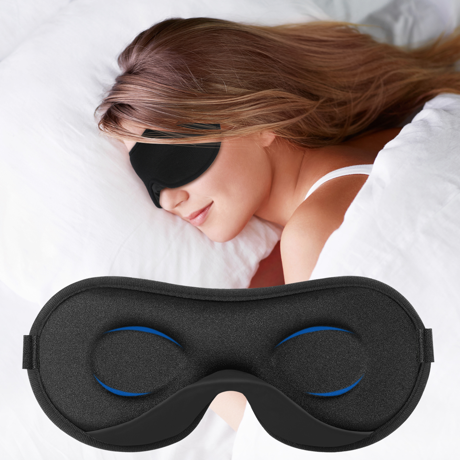 Eye Massager Boniesun Mini Eye Mask for Sleeping with Storage Bag Total Blackout Sleep Masks for Women Men Lightweight Small Eye Mask 230718