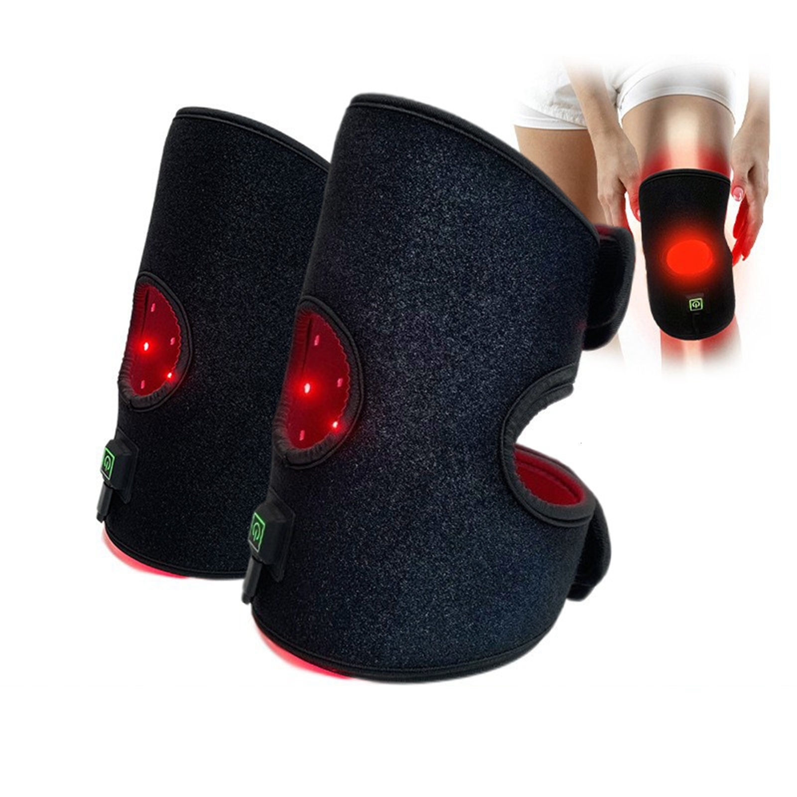 Head Massager LED Knee Light Therapy Pad for Body Relax Pain Relieve Red Heating Portable Household Brace Health Care 230718
