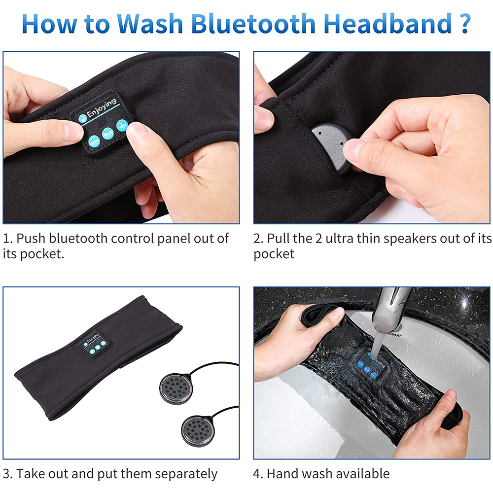 Eye Massager Sleep Eye Mask with Bluetooth 5.0 Headphones Soft Elastic Comfortable Headband ASMR Sleeping Band 10H Music 230718