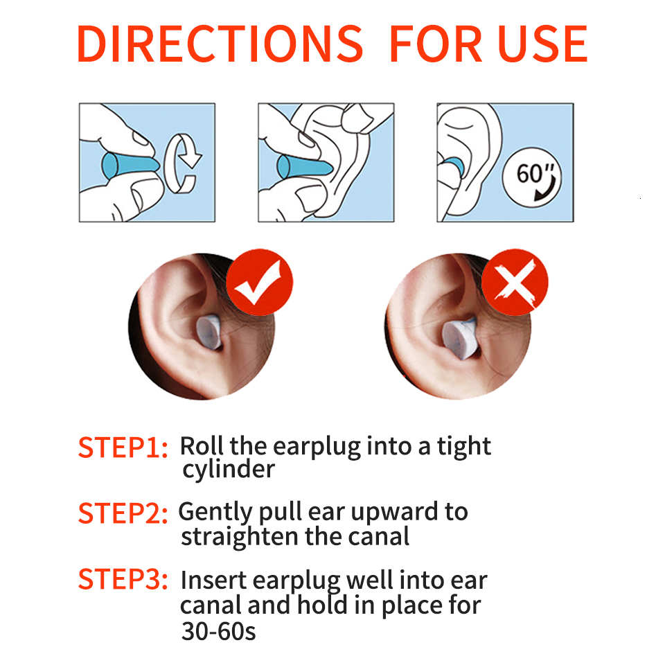 Earplugs ZOHAN 80 Pairs Foam Ear Plugs Noise reusable BlockerFilter soundproof earmuffs for sleeping earplugs silicone Carrying Case 230717