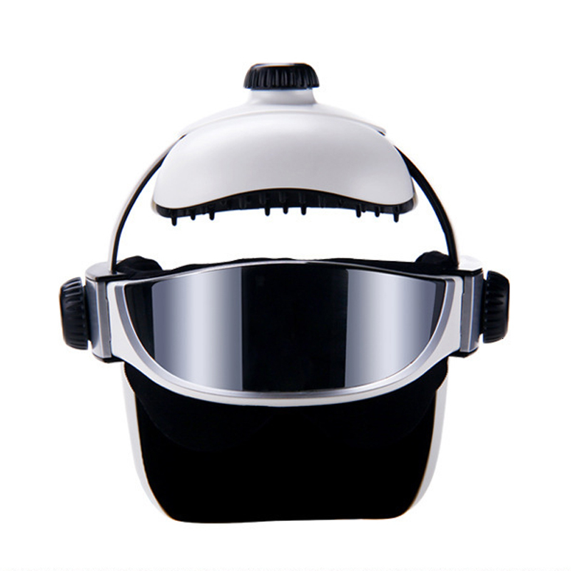 Head Massager Head Massager Eye Massager 2 in 1 Relieve Stress Promote Sleep Music Massage Helmet Automatic Infrared Pressure Head Massager 230718