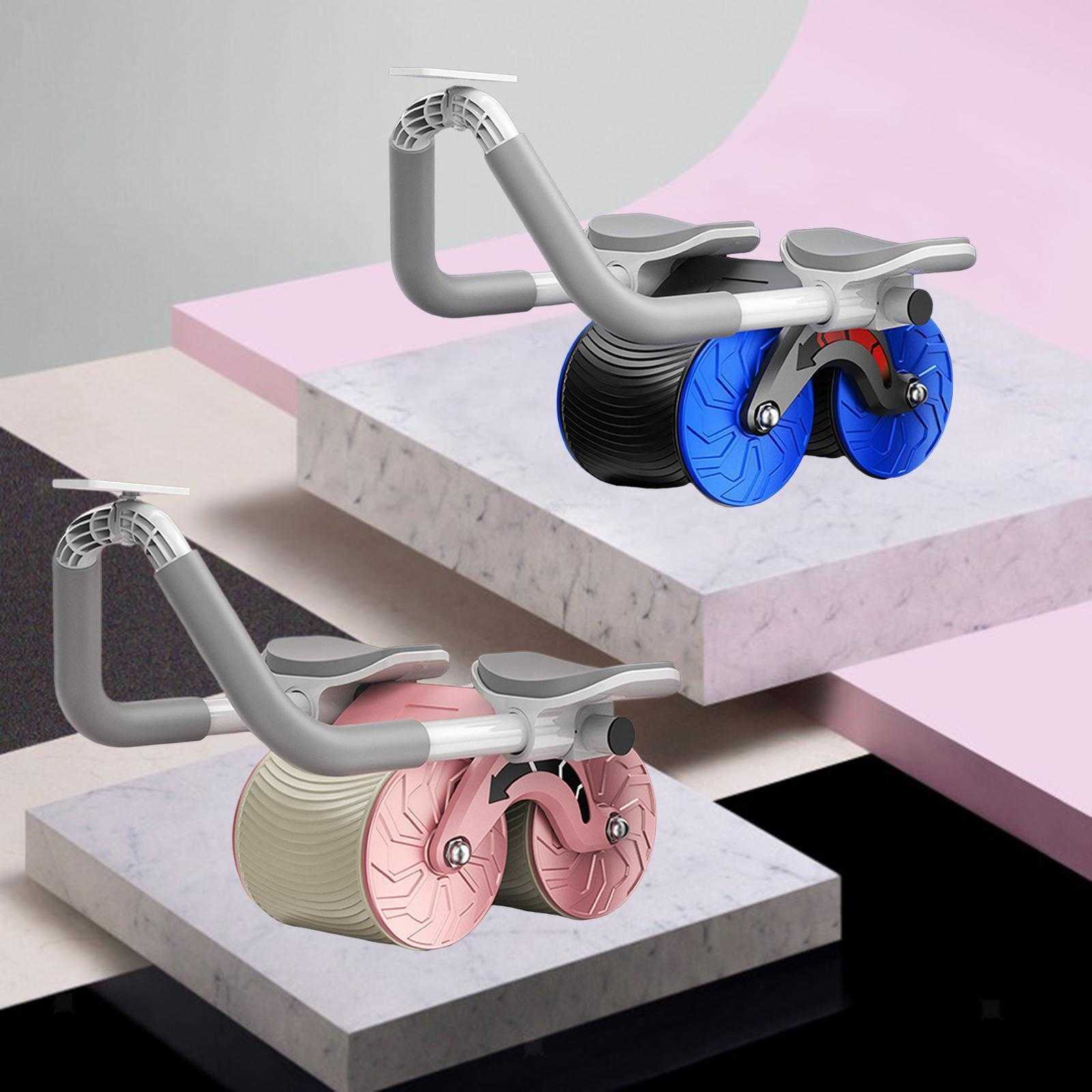 Ab Rollers 2023 New Version Ab Two Wheels Roller Automatic Rebound Ab Wheel Roller Abdominal Core Trainer HKD230718