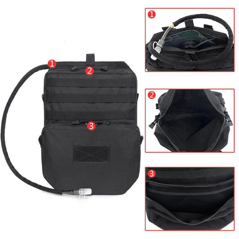 Outdoor Bags Tactical Molle Backpack Army Military Hydration Airsoft Combat Water Bag Hunting Durable Attached Vest Pouch Equipment 230717