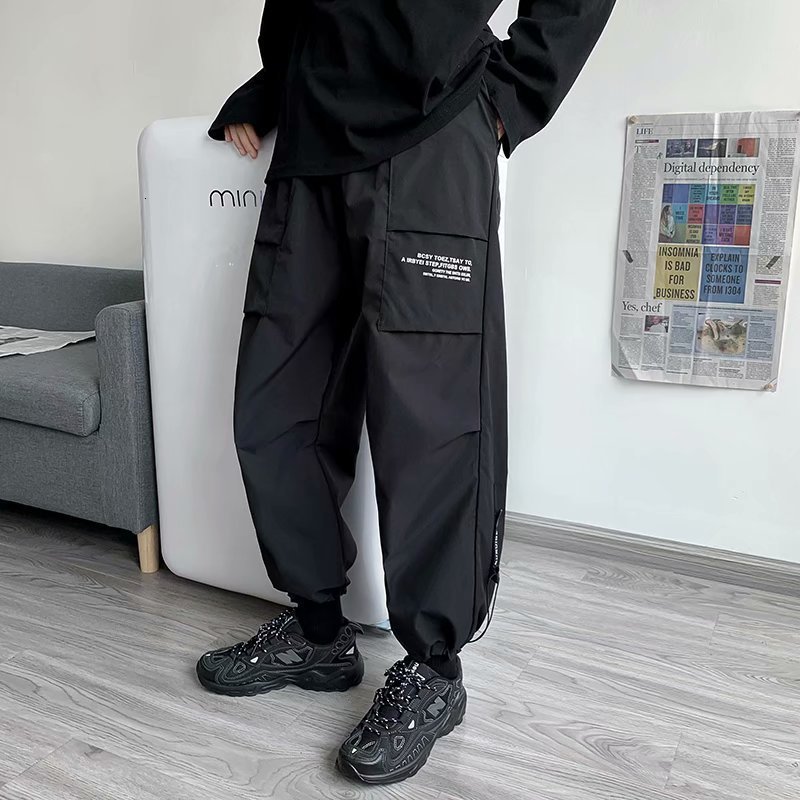 Men s Pants Black Cargo Mens Hip Hop Streetwear Fashion Jogger Harem Trousers Man Casual Sweatpants Male Big Size 5XL 230718
