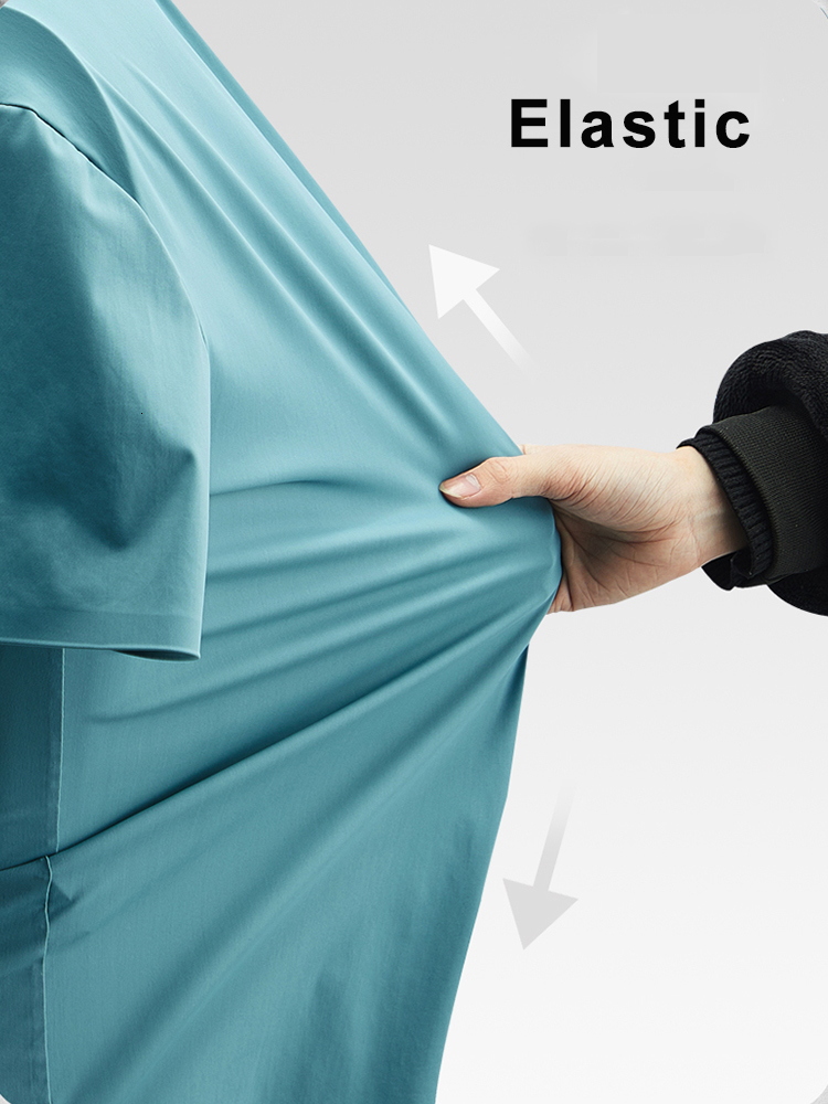 Men s Casual Shirts Summer Quick Dry Men Short Sleeve Breathable Cooling Nylon Silk Solid Shirt Male Social Blouse Plus Size 8XL 230718