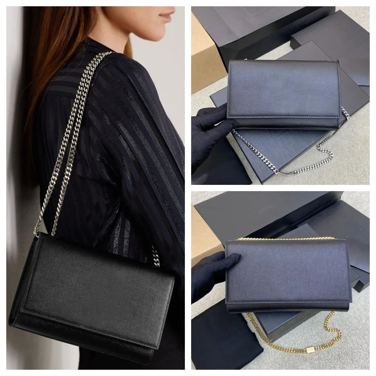 5A Luxurys Designer Bag Handbag Kate Genuine Leather Women's bag Crobody Chain Shoulder Bag Meenger Bags Luxuries Designers Women Ladies Tassel With Original Box