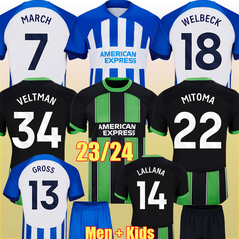 23 24 MAUPAY MITOMA BHAFC Home soccer jerseys GROSS 2023 2024 VELTMAN Seagulls football shirt MARCH ALZATE PROPPER mens suit MAN KIDS KITS top uniforms 999 214, Away
23 24 MAUPAY MITOMA BHAFC Home soccer jerseys GROSS 2023 2024 VELTMAN Seagulls football shirt MARCH ALZATE PROPPER mens suit MAN KIDS KITS top uniforms 999 214, Away