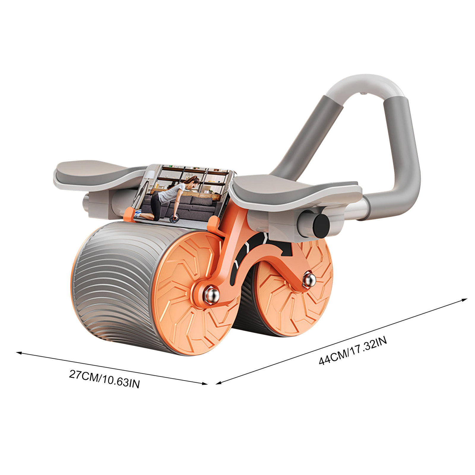 Sit Up Benches Fitness Automatic Rebound Belly Wheel With Elbow Support Flat Plate Gym Ab Workout Wheel Abdominal Workout Roller With Knee Pad 230717