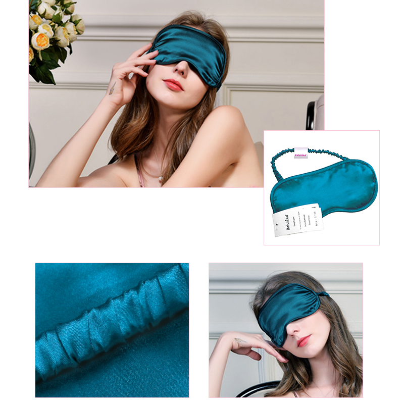 Eye Massager 100% Natural Mulberry Pure Silk Sleep Rest Eye Mask Padded Shade Cover Travel Relax Aid Blindfolds 4 Colors Eyeshade with Box 230718