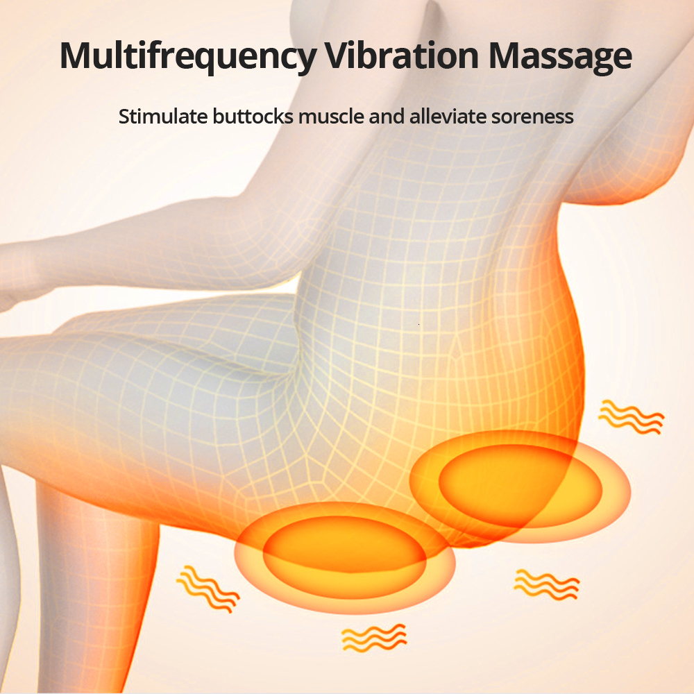 Back Massager Electric Vibration Full Body Massage Mat with Inflatable Air Pillow Home Office Waist Heating Pain Relief Back Massage Cushion 230718