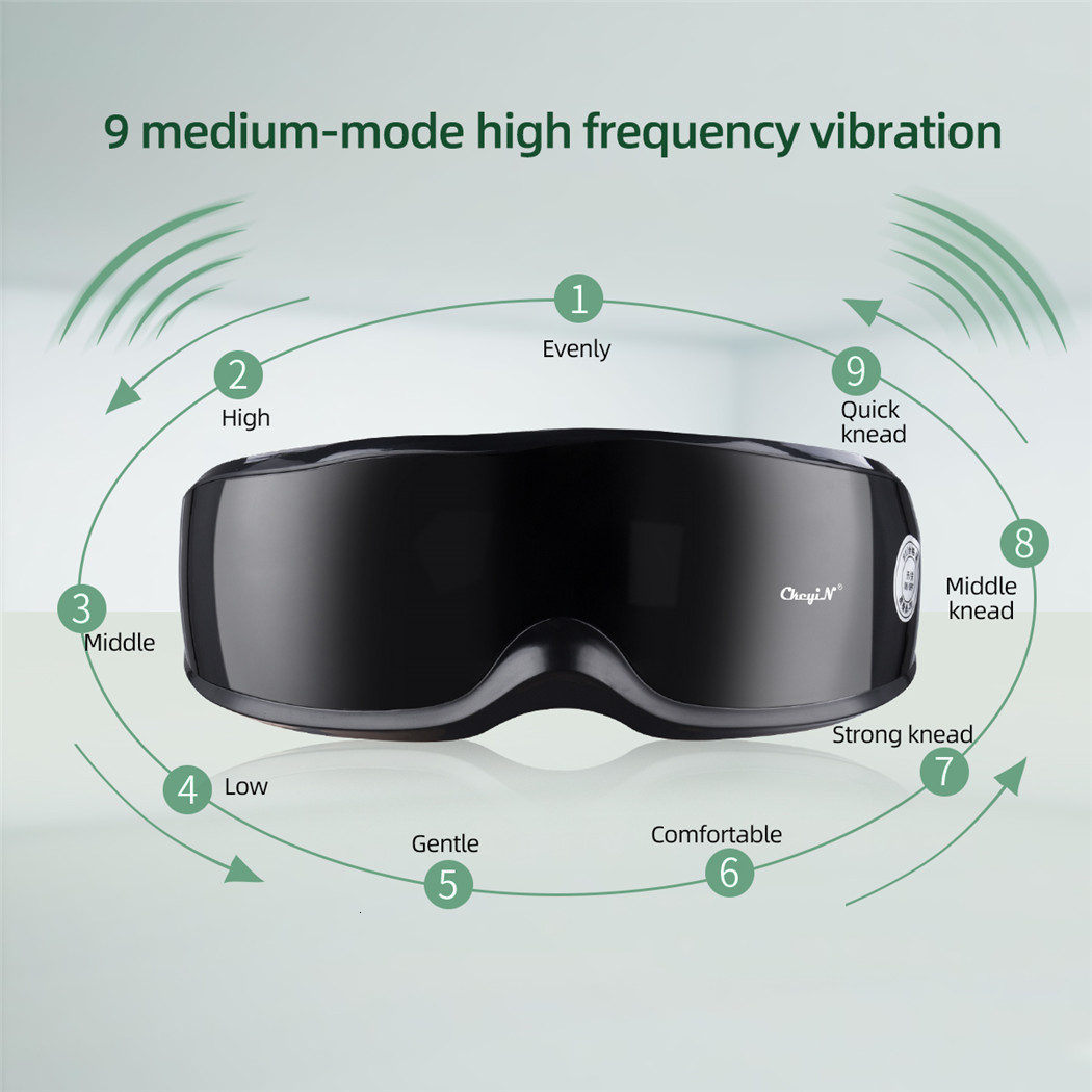 Eye Massager CkeyiN Electric Vibration Eye Massager Eyes Care Device Wrinkle Fatigue Relieve Magnet Therapy Acupuncture Massage 9Mode Eyewear 230718