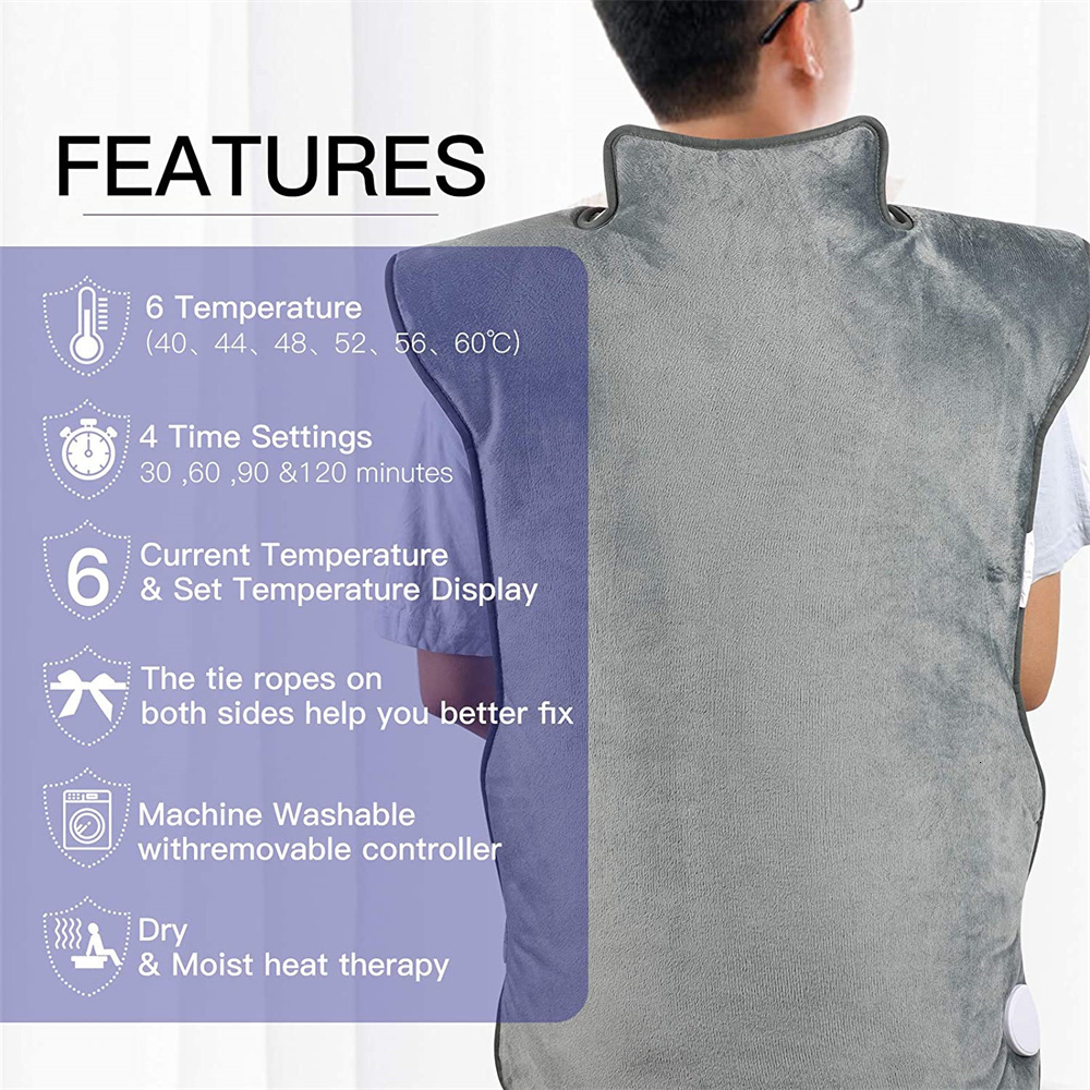 Massaging Neck Pillowws U Shape Electrical Shiatsu Back Neck Shoulder Body Massager Infrared Heating Pad Ultra-Soft Kneading CarHome Massage Shawl 230