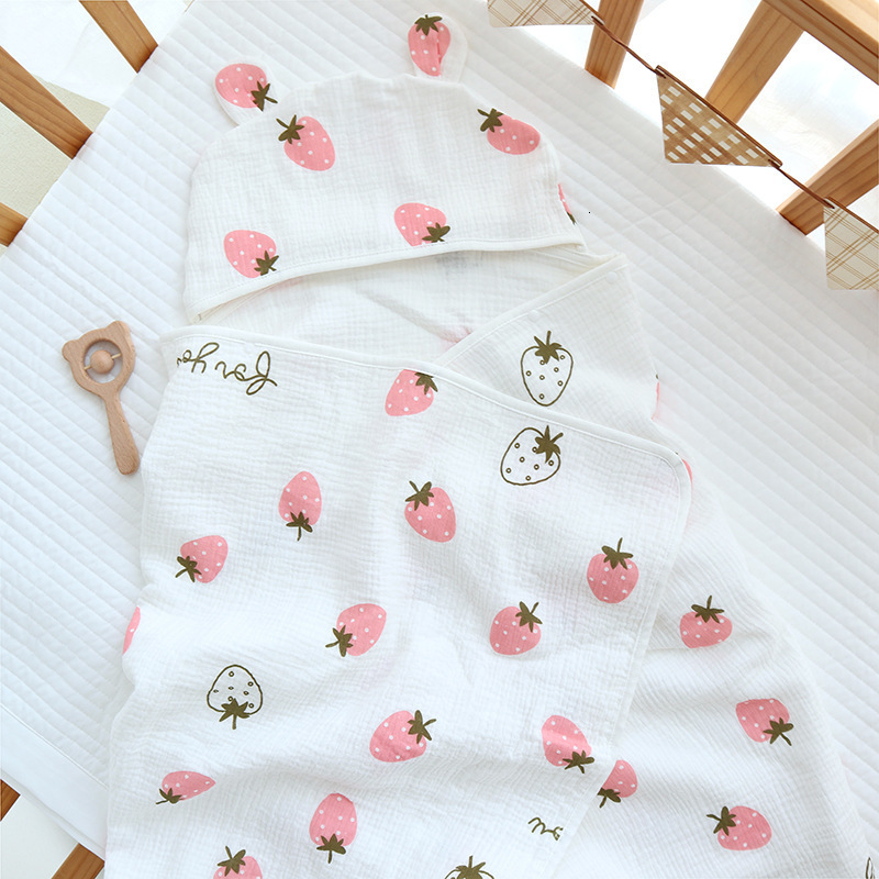 Blankets Swaddling Baby Cotton Hooded Bath Towels Cloth Towel Kids Cloak Beach Bathrobe Soft Wrap Blanket for Infants born Boys Girls 130X70cm 230717