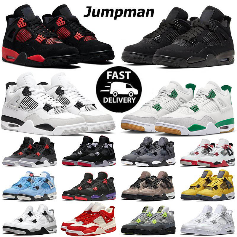Black Cat 4s Authentic Sports Jumpman Basketball Shoes Black Cat Cactus Jack Womens Sneakers Military Black University Blue Pine Green Mens Trainers, Red thunder 40-47
Black Cat 4s Authentic Sports Jumpman Basketball Shoes Black Cat Cactus Jack Womens Sneakers Military Black University Blue Pine Green Mens Trainers, Red thunder 40-47