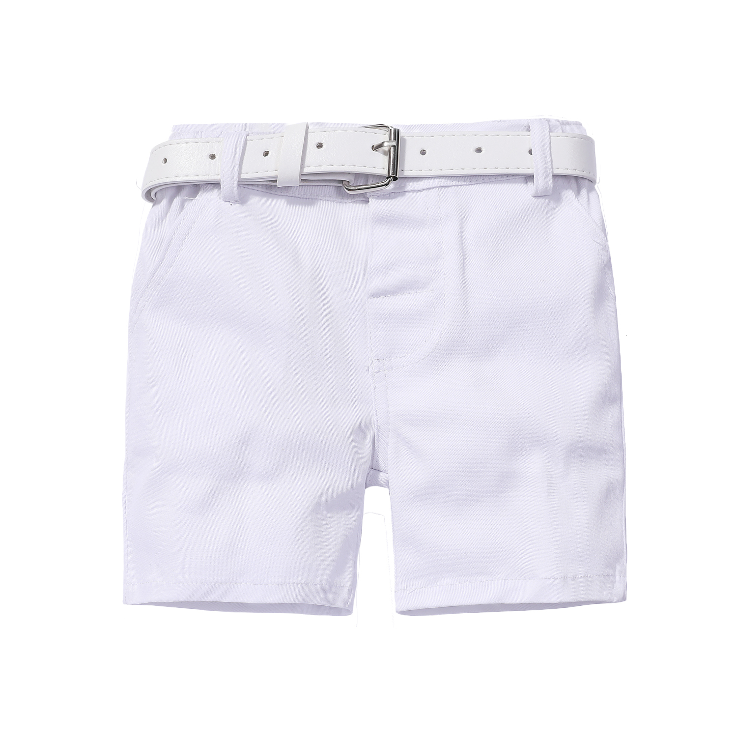 Clothing Sets Summer Kids Boys Formal Outfit Suit Crown Printed Shirt with Bow Leather Belt Boy Birthday Party Clothes Set 1 2 3 4 5 6 Years 230718