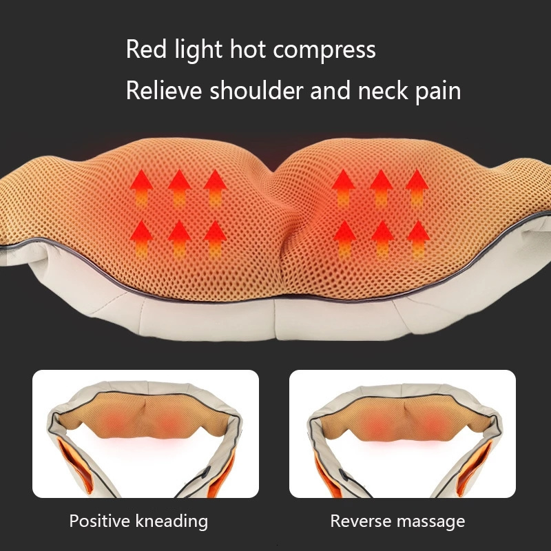Massaging Neck Pillowws U Shape Electrical Shiatsu Massage Shawl Back Neck Shoulder Body Massager Device Infrared Heated Kneading CarHome Massage Shaw