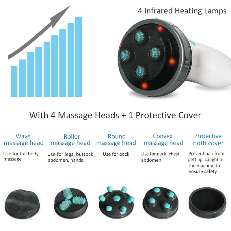 Other Massage Items Electric Full Body Slimming Massager Roller Handheld Infrared Massage Anti Cellulite Massager for Arm Leg Hip Belly Fat Remover 23