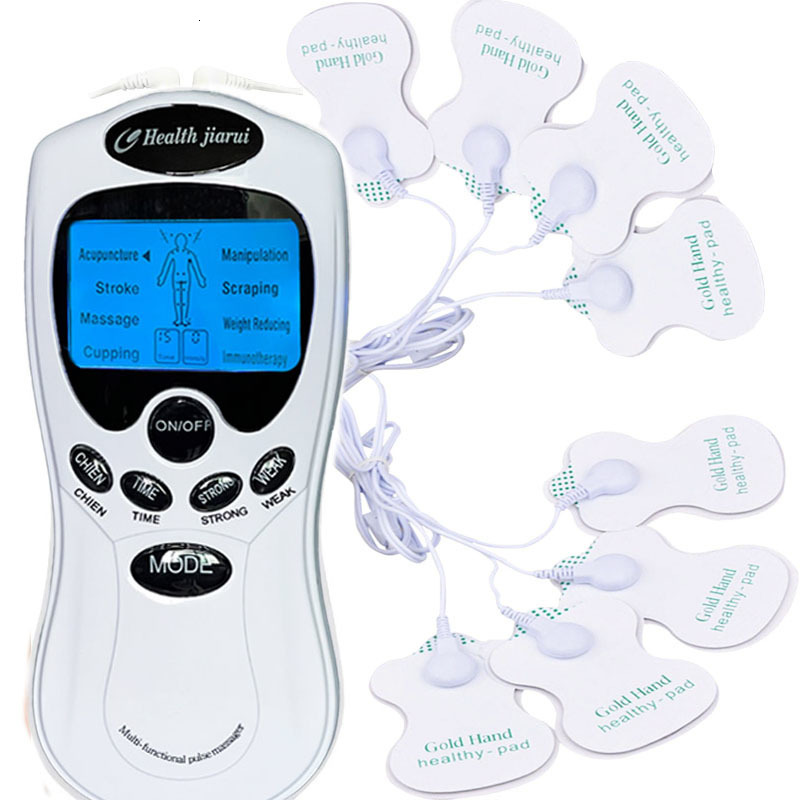 Face Massager 8-Mode Neck Massager Back Electric TENS Foot Pain Body Massager Electro Muscle Therapy Stimulator Massage Tool ElectroStimulator 230718