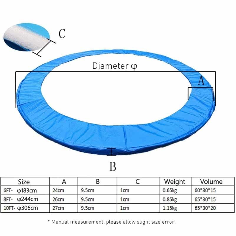 Trampolines 6810 Feet Trampoline Protection Mat Trampoline Safety Pad Round Spring WaterResistant Protective Cover Home Sport Accessories 230717
