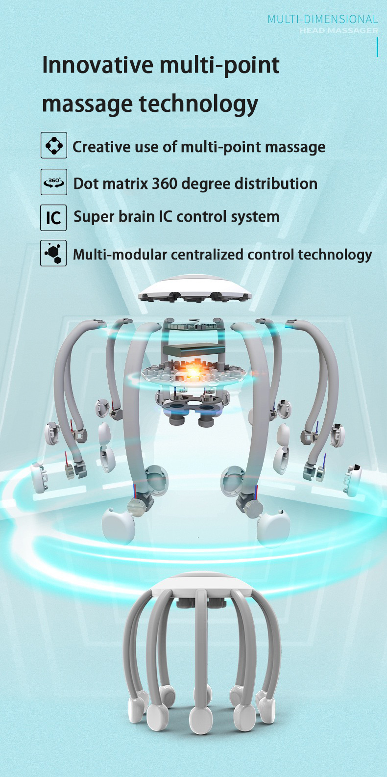 Head Massager Electric Had Massager Relaxes Scalp Promotes Blood Circulation Grows Hair Relieves Fatigue Headache Insomnia Full Body Massage 230718