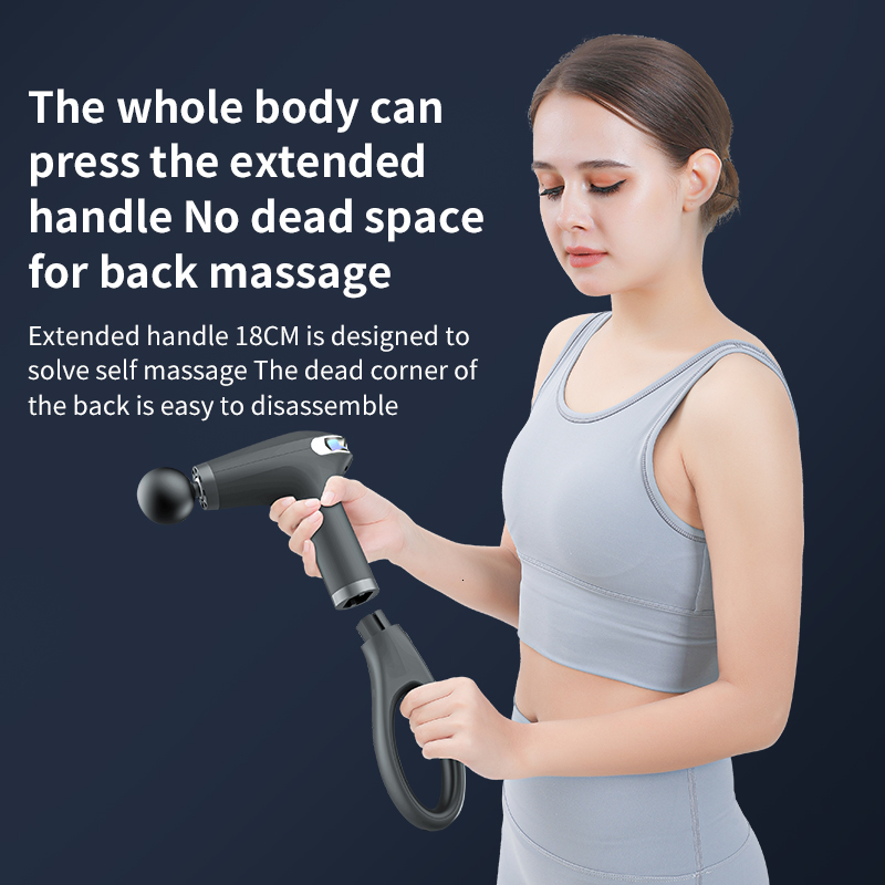 Full Body Massager Professional Massage Gun Fitness Extended Massage Tapping Deep Tissue Muscle Massager for Full Body Back and Neck Pain Relief 23071