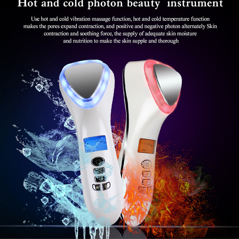 Cleaning Tools Accessories Ultrasonic Cryotherapy Machine LED Cold Hammer Face Lifting Vibration Massager Anti Aging Skin Tightening Beauty Instrument