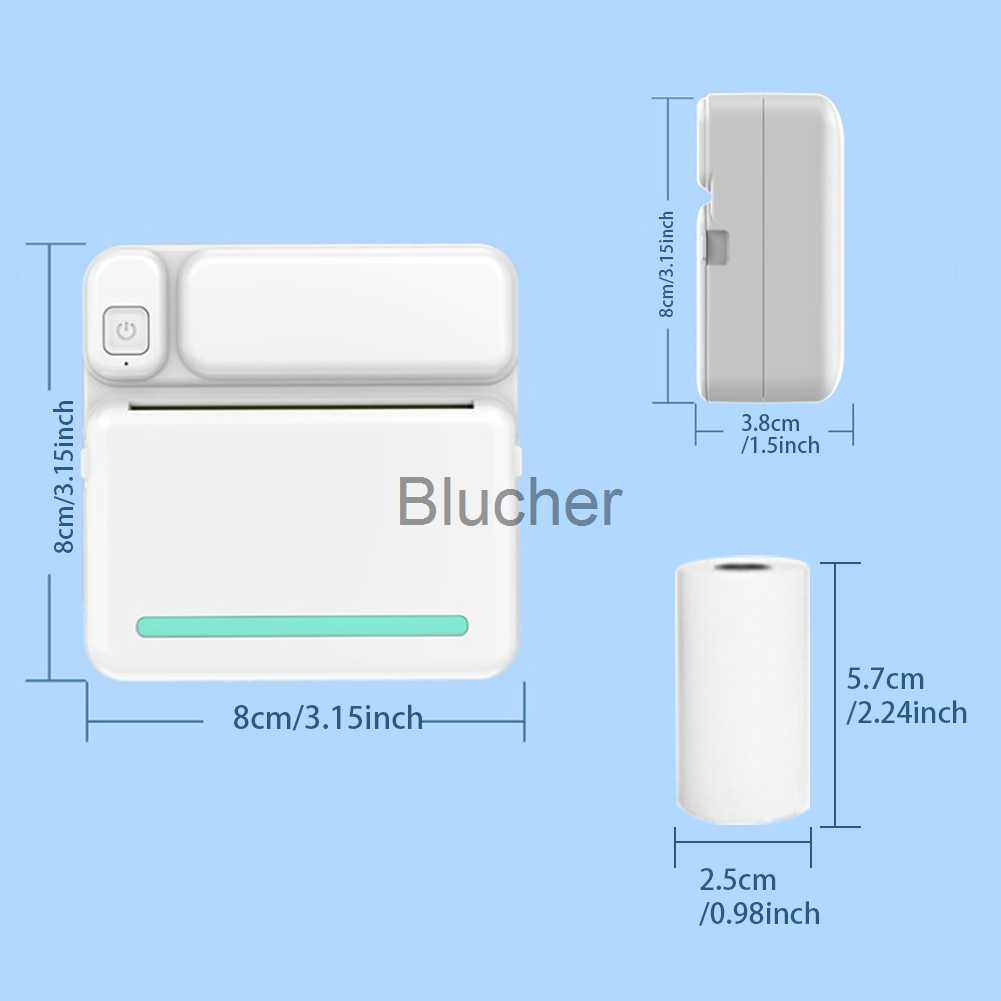 Printers Mini Printer Portable Thermal Printer Pocket Photo Label Printers Sticker Inkless Bluetooth Miniprint For Phone 200dpi Printing x0717