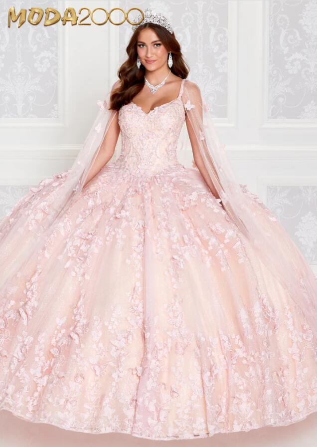 Lavender Princess Quinceanera Dresses With Cape Off Shoulder Ral Butterfly Corset Sweet 15 Gown Vestido Debutante Lilas