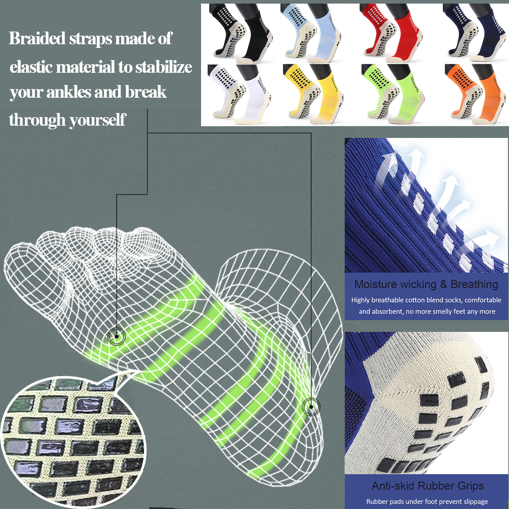 Sports Socks Men Football Socks Sports Socks Midtube Dispensing Anti Slip Soccer Socks Cotton Calcetines cycling Socks Sport Stockings 230717